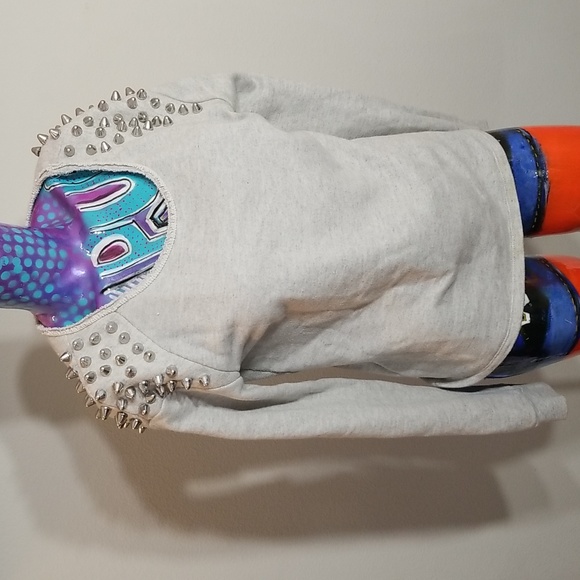 Silence + Noise Small light Grey sweatshirt with Dome silver studded - Picture 4 of 8